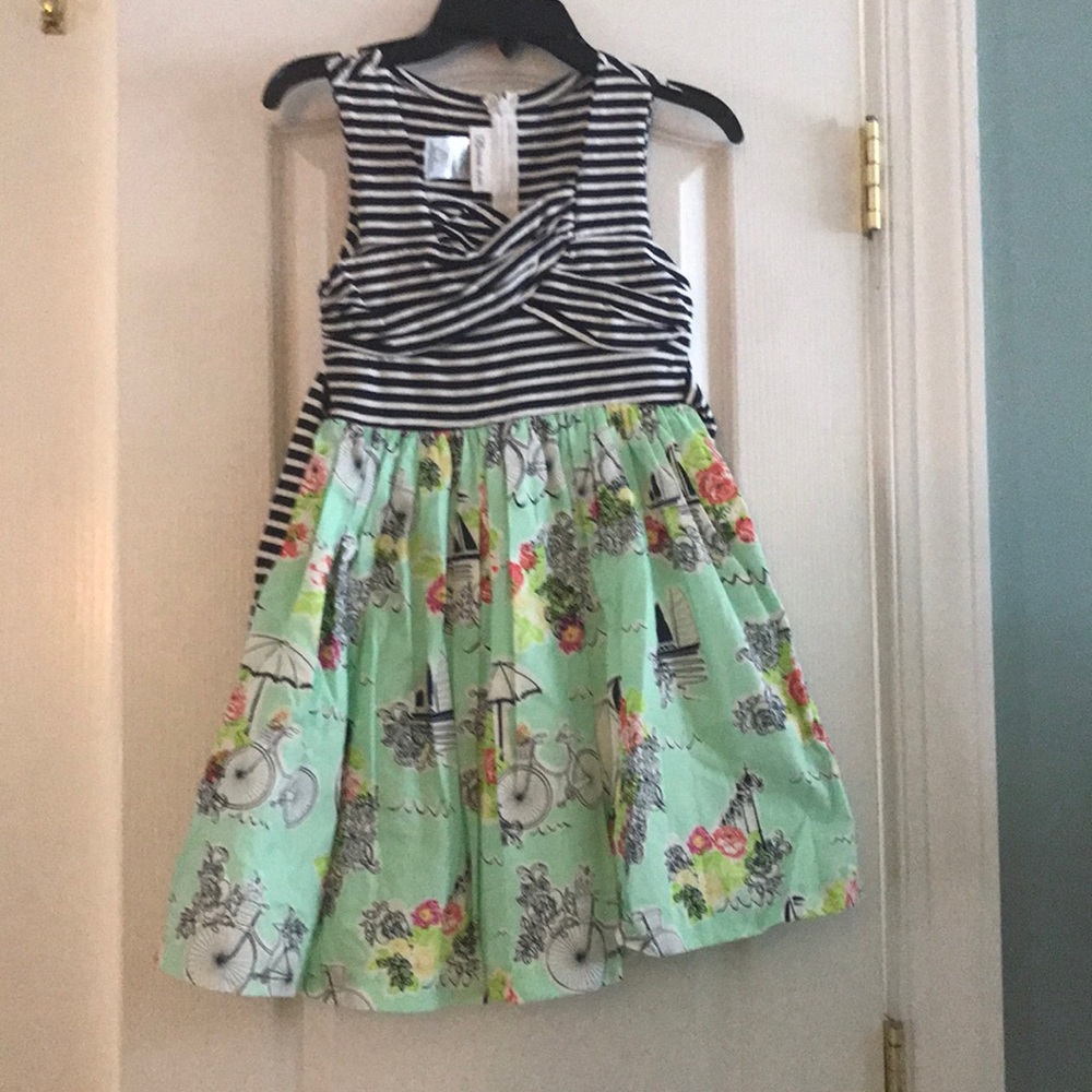 A little Black and white and teal dress